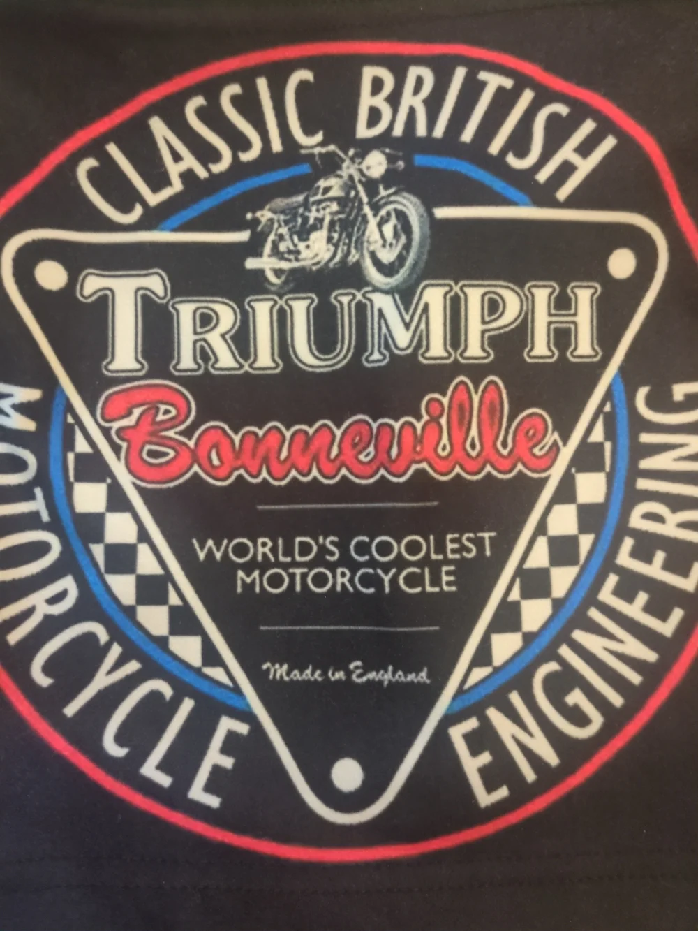 Triumph Bonneville Graphic Neck Tube/Scarf - Black with Red & Blue Logo